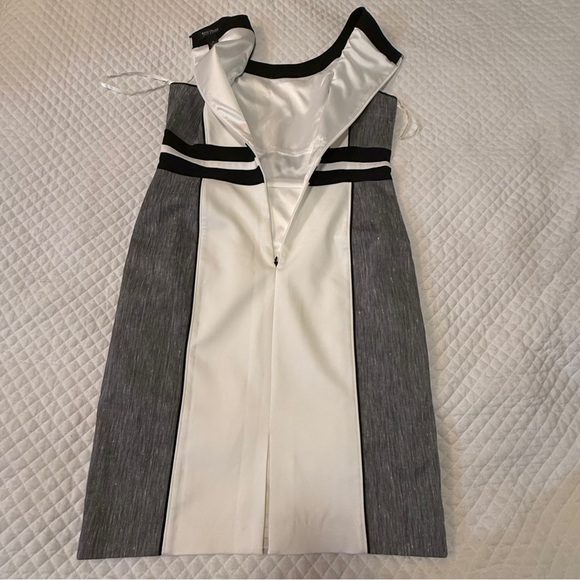White House Black Market Black and White Colorblock Dress - Picture 9 of 16